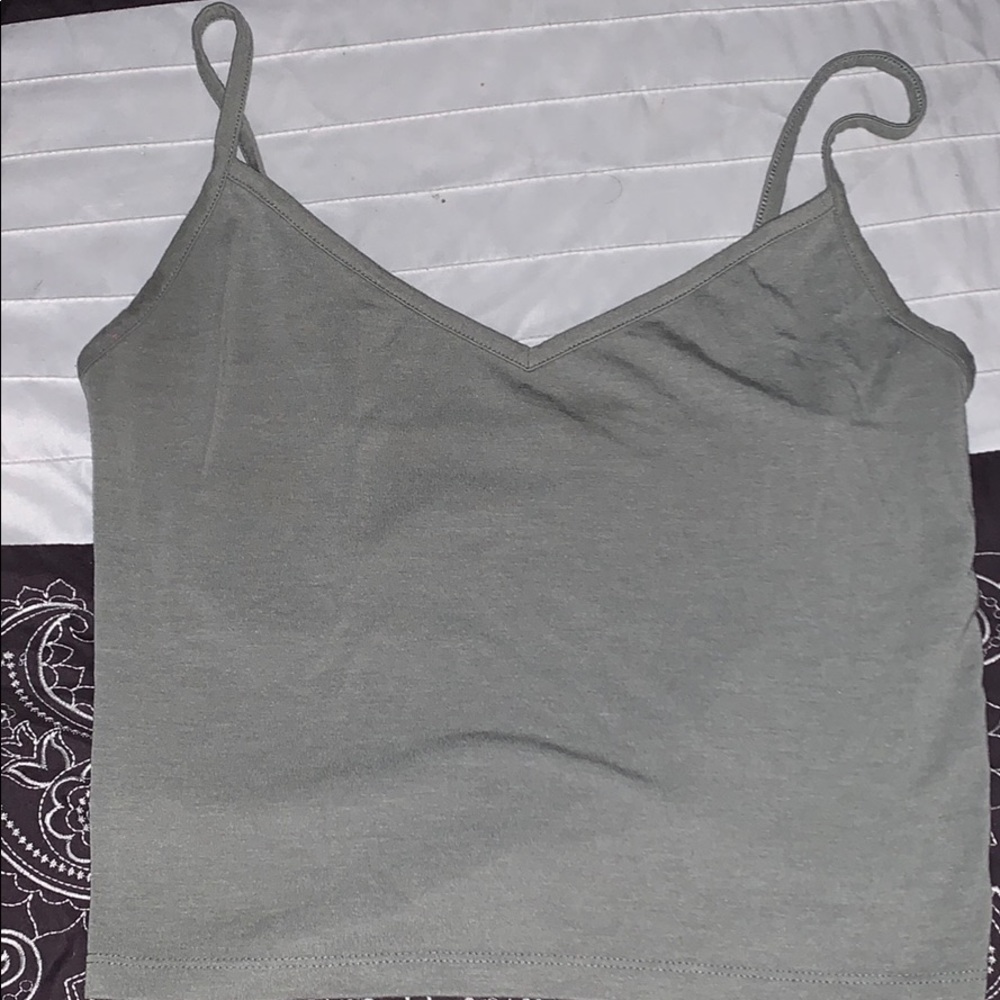 Forever 21 olive green crop top